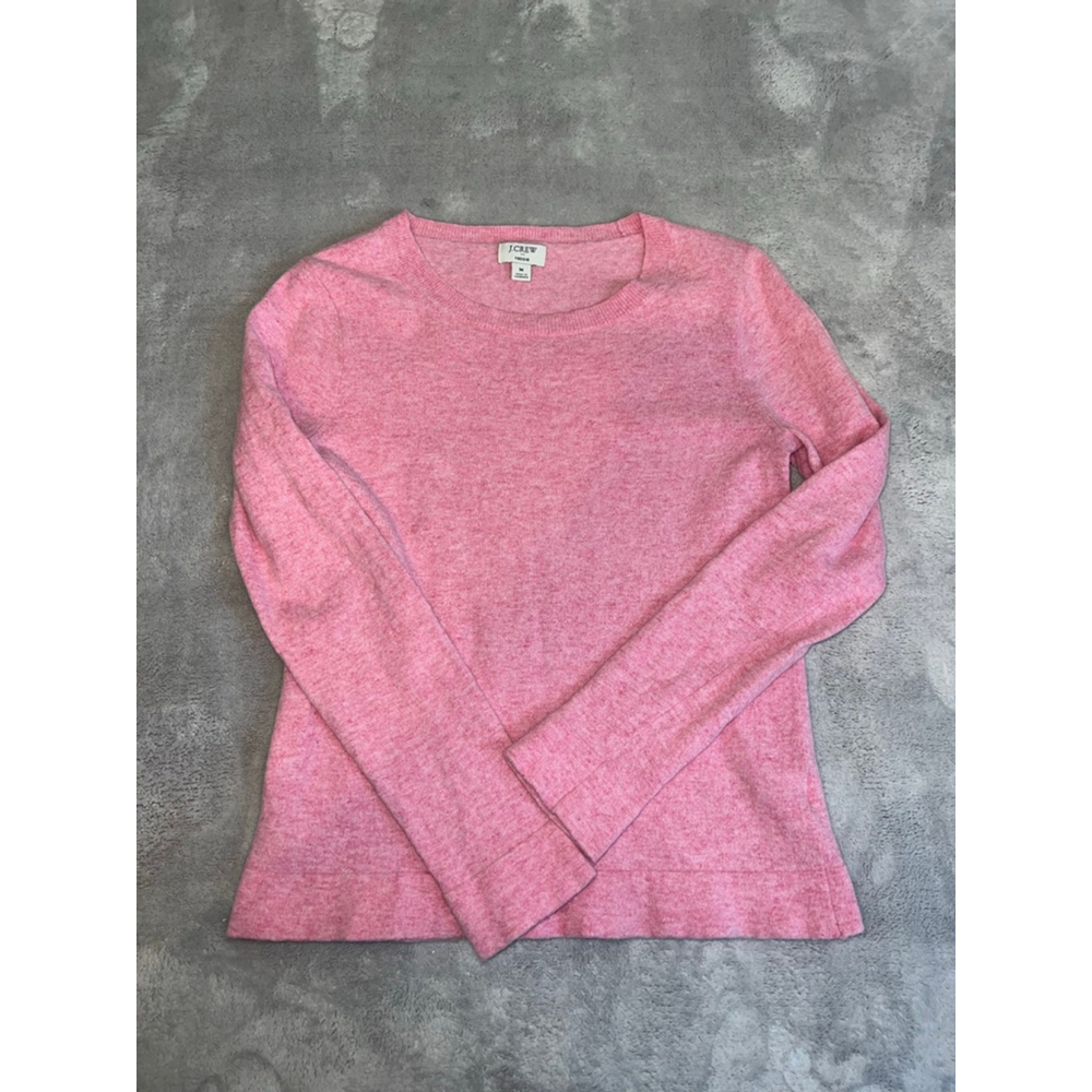 Women's J.CREW Pink Teddie Crew Neck Sweater M